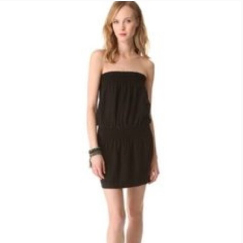 Young Fabulous & Broke black linen mini‎ dress XS